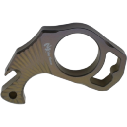 Max Knives TIKNU3+ — One-finger anodised titanium tool, 78 mm