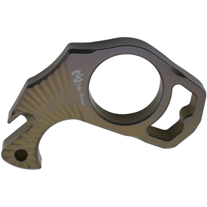 Max Knives TIKNU3+ — Outil d'impact un doigt en titane anodisé 78 mm