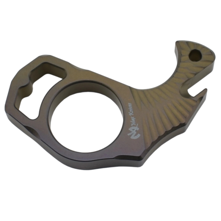 Max Knives TIKNU3+ — One-finger anodised titanium tool, 78 mm — view 2