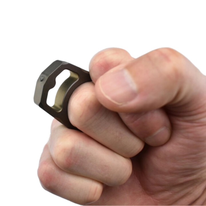 Max Knives TIKNU3+ — One-finger anodised titanium tool, 78 mm — view 4