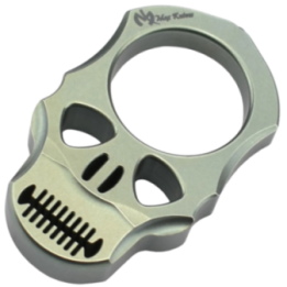 Max Knives TIKNU4+ — Impact Skull in anodised titanium, 12 mm thick