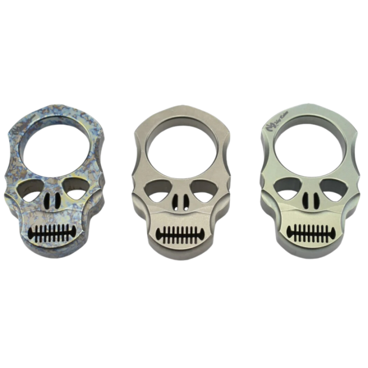 Max Knives TIKNU4+ — Impact Skull in anodised titanium, 12 mm thick — view 4