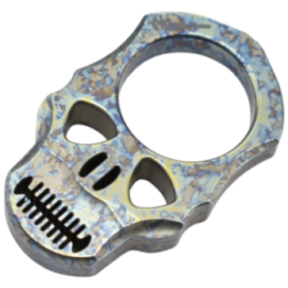 Max Knives TIKNU4+C — Impact Skull in crazy anodised titanium, 12 mm