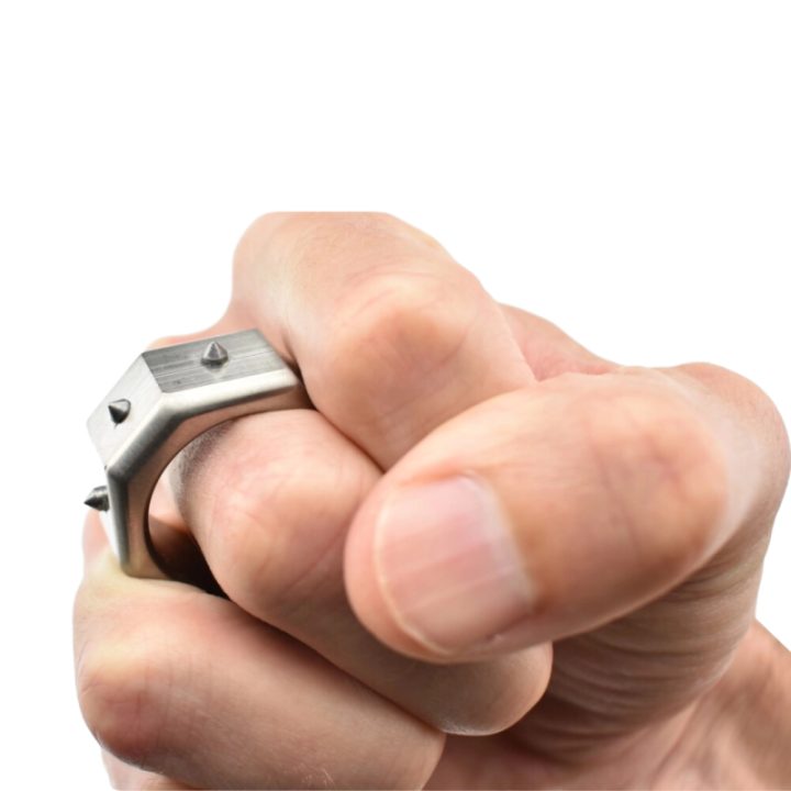 Max Knives TIKNU8 — Satin titanium pocket tool, triple glass breaker — view 4