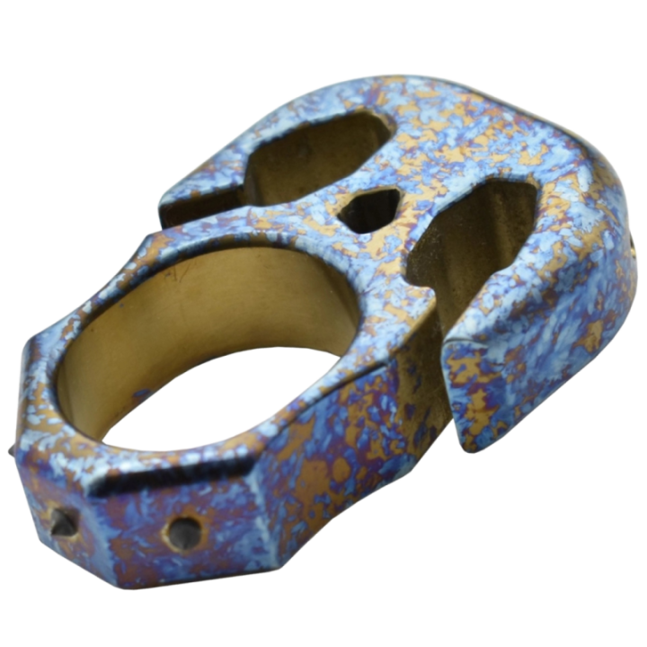 Max Knives TIKNU8+C — Crazy anodised titanium tool, 65 × 45 mm