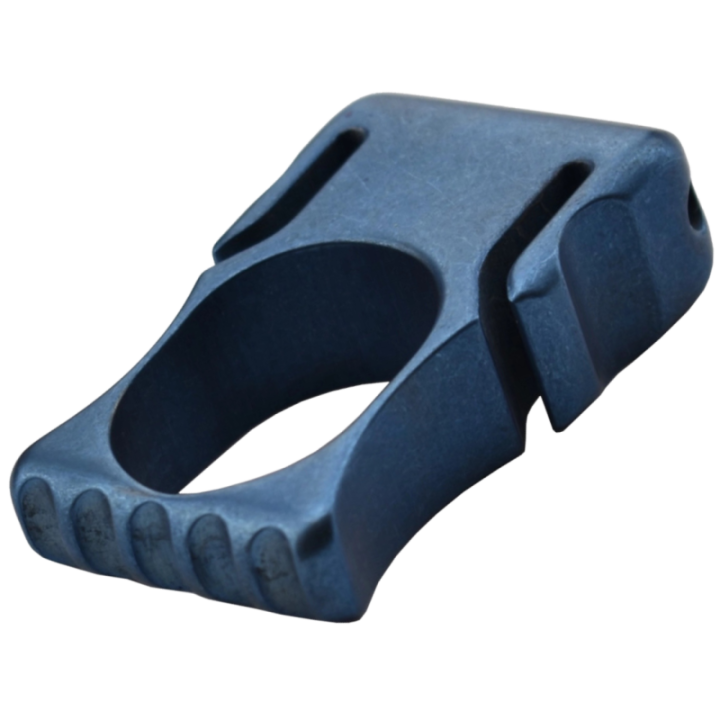 Max Knives TIKNU9+ — Anodised titanium pocket piece, clip notches