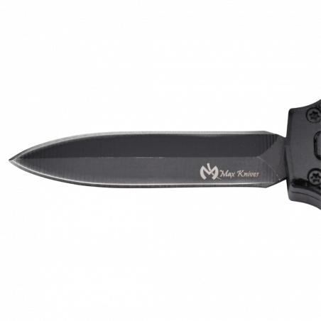 MAXKNIVES - MKO31DE - Petit couteau OTF automatique aluminium anodise noir lame double tranchant