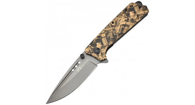 MAXKNIVES - MK142 - Couteau pliant ouverture assistee acier 3Cr13 et aluminium