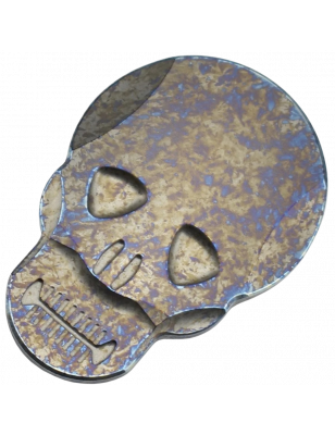 Pince à Billet en Titane Arc-en-Ciel avec Design de Crâne - MKSMC+ AEC