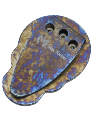 Pince à Billet en Titane Arc-en-Ciel avec Design de Crâne - MKSMC+ AEC