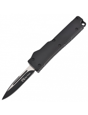 Petit Couteau OTF Automatique en Aluminium Anodisé Noir | Longueur Tot