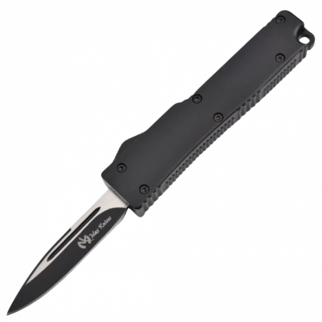 Petit Couteau OTF Automatique en Aluminium Anodisé Noir | Longueur Tot