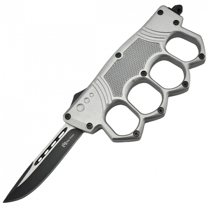 MAXKNIVES - MKO14S1 - Couteau automatique poing americain lame acier manche zinc aluminium