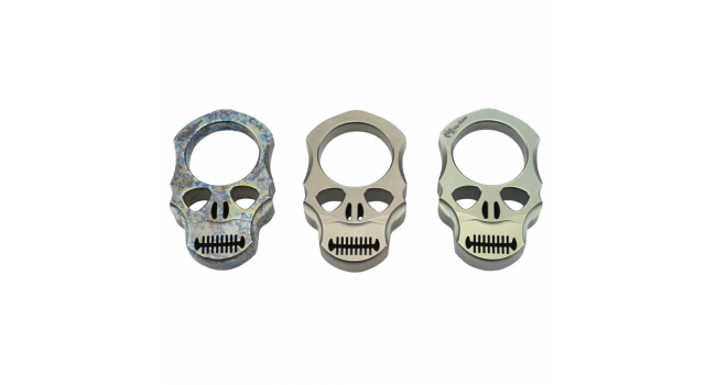 MAXKNIVES - TIKNU4+ - Impact Skull knuckle Titane anodise