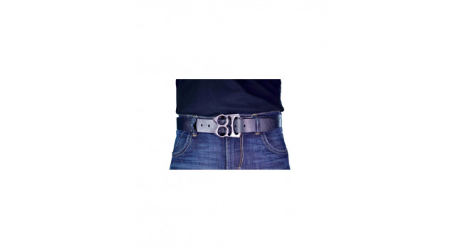 MAXKNIVES - Ceinture en cuir compatible avec boucle de ceinture poing américain