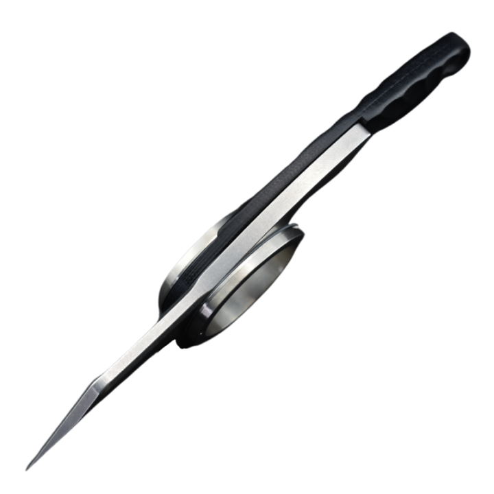 Max Knives FPGSPLT — Griffe Shark pliante 440C, anneau titane naturel — vue 3