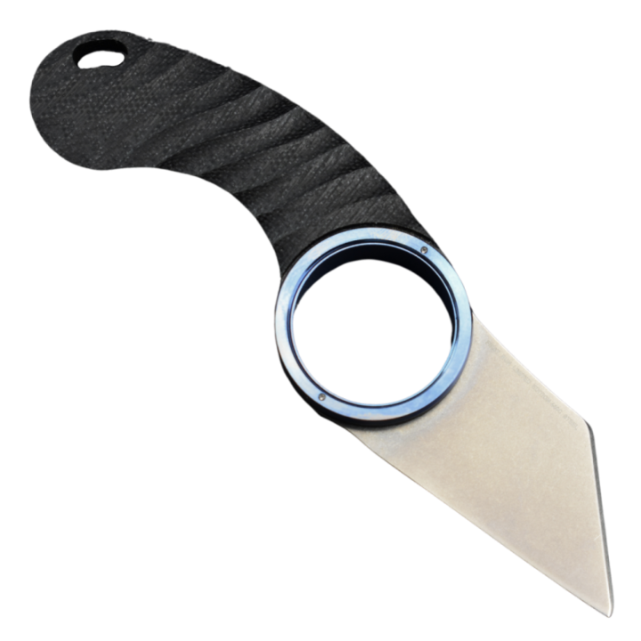 Max Knives FPGSPLTB — folding Shark Griffe, blue titanium ring — view 3