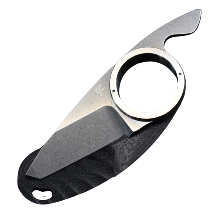 Max Knives FPGTPLT — folding Tanto Griffe, natural titanium ring — view 4