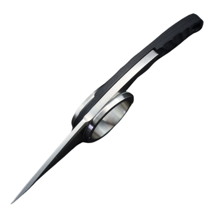 Max Knives FPGTPLT — folding Tanto Griffe, natural titanium ring — view 6