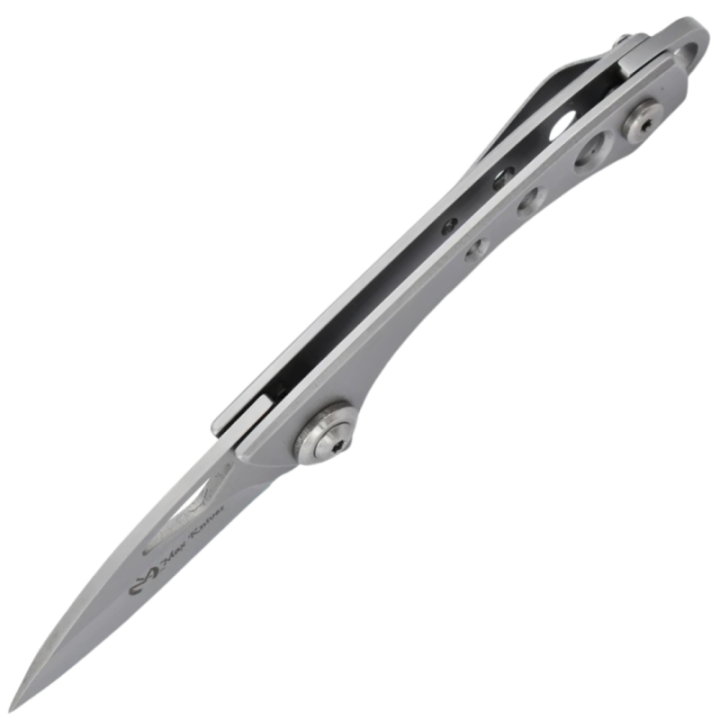 Max Knives 14688G — Big Flip rotating folder, all-440C build, silver finish — view 3