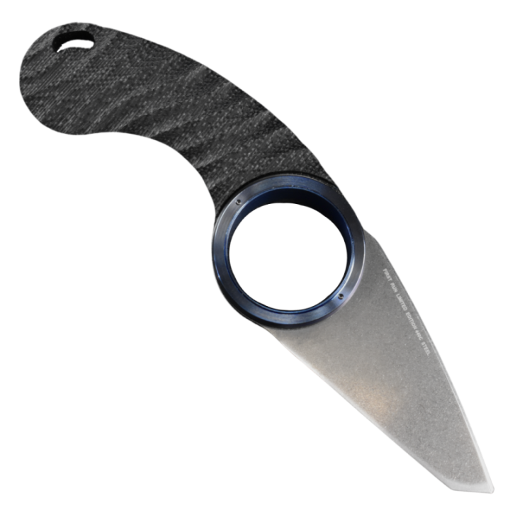 Max Knives FPGTPLTB — folding Tanto Griffe, blue titanium ring — view 3