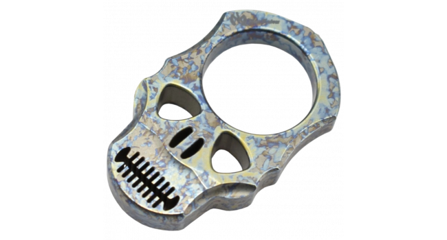 MAXKNIVES - TIKNU4++ - Impact Skull knuckle Titane anodise crazy