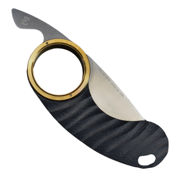 Max Knives FPGTPLTM — folding Tanto Griffe, brown titanium ring — view 4