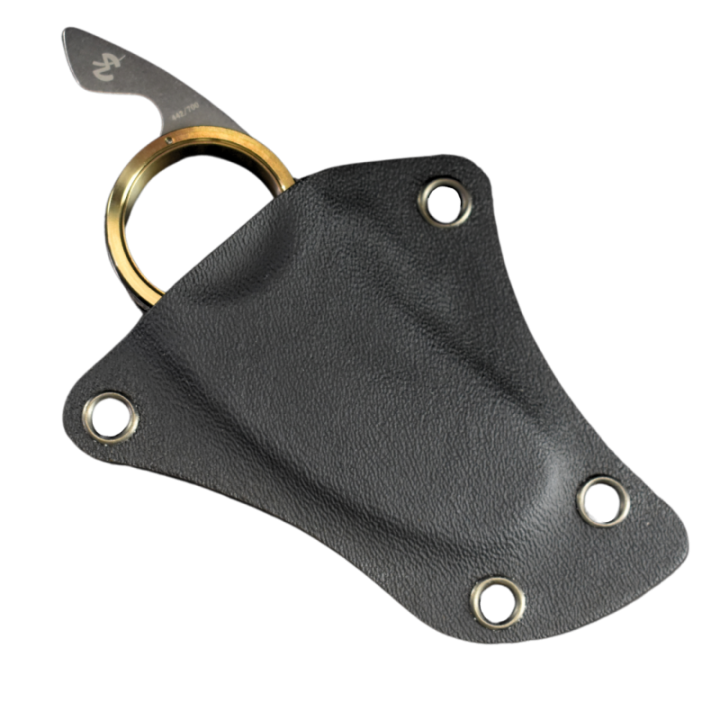 Max Knives FPGTPLTM — folding Tanto Griffe, brown titanium ring — view 5