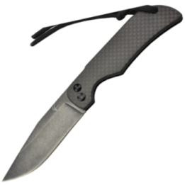 Max Knives FPPBC — Carbon fibre handle, 77 mm 440C drop point blade