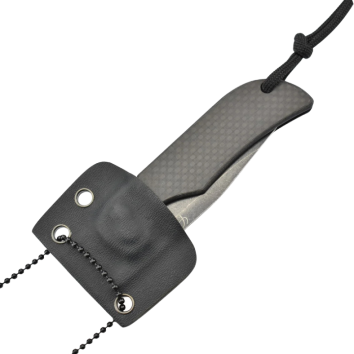 Max Knives FPPBC — Manche fibre de carbone, lame 440C drop point 77 mm — vue 4