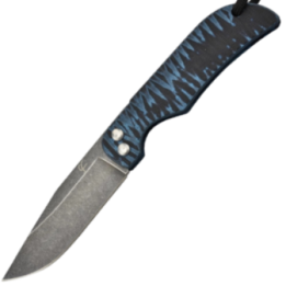 Max Knives FPPBG10B — Blue two-tone G10 handle, 440C clip point blade
