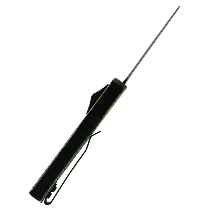Max Knives MINI5-GND3 — Couteau automatique OTF vert, 144 mm ouvert