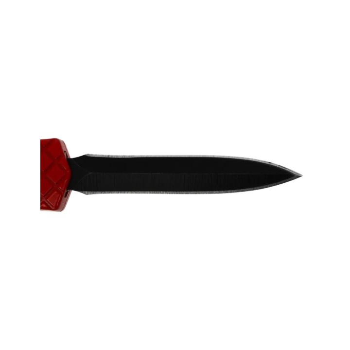 Max Knives MINI5-RDD — Couteau automatique OTF rouge, manche 84 mm