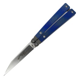 Max Knives FPBBL — Papillon Fred Perrin, micarta bleu