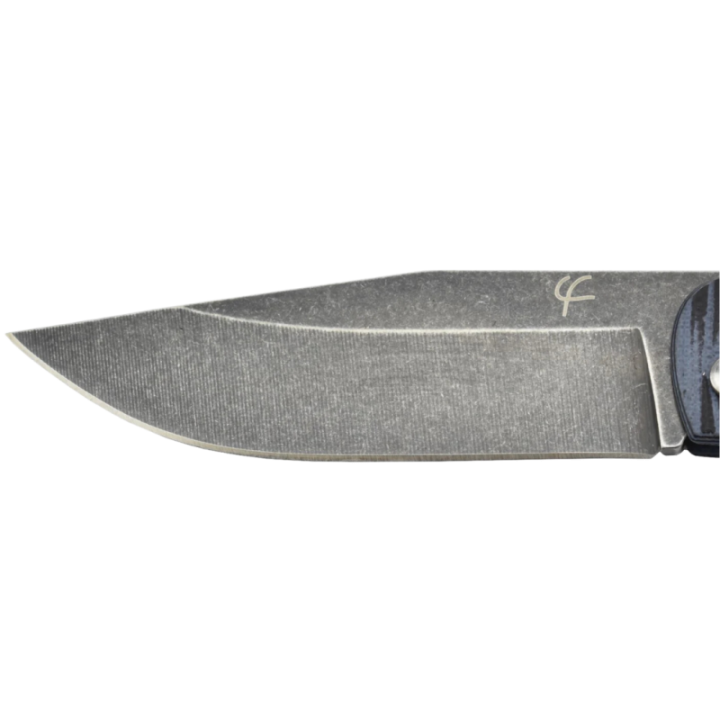 Max Knives FPPBG10G — Grey two-tone G10 handle, kydex sheath on a chain — view 2