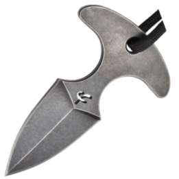 Max Knives FPPUSHB — Mini push dagger 440C black, dessin Fred Perrin