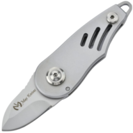 Max Knives 14693G — Couteau pliant rotatif Small Flip 440C, finition silver