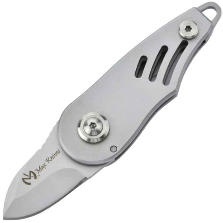 Max Knives 14693G — Couteau pliant rotatif Small Flip 440C, finition silver