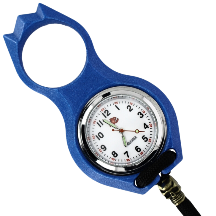 Max Knives IWB — Impact Watch en polycarbonate bleu, format montre gousset