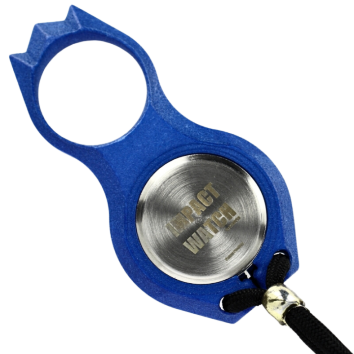Max Knives IWB — Impact Watch en polycarbonate bleu, format montre gousset — vue 2