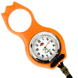 Max Knives IWO — Impact Watch en polycarbonate orange, plastique technique