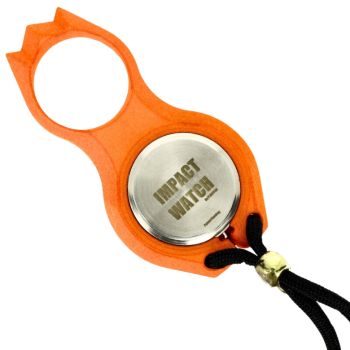 Max Knives IWO — Impact Watch en polycarbonate orange, plastique technique — vue 2