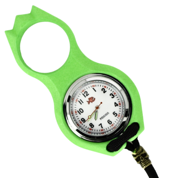 Max Knives IWV — Green polycarbonate Impact Watch, one-finger grip