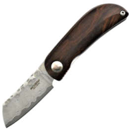 Mcusta MC214D — VG10 damascus folder, ironwood handle, liner lock