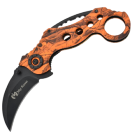 Max Knives MK108O — Couteau pliant hawkbill 440C, manche orange