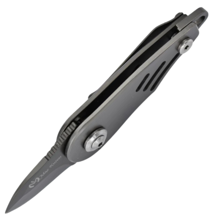 Max Knives 14693T — Small Flip rotating folder in 440C, titanium finish — view 3