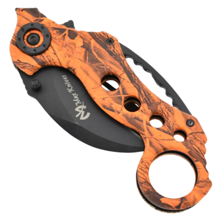 Max Knives MK108O — Couteau pliant hawkbill 440C, manche orange — vue 3