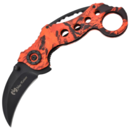 Max Knives MK108R — Couteau pliant hawkbill 440C, manche rouge