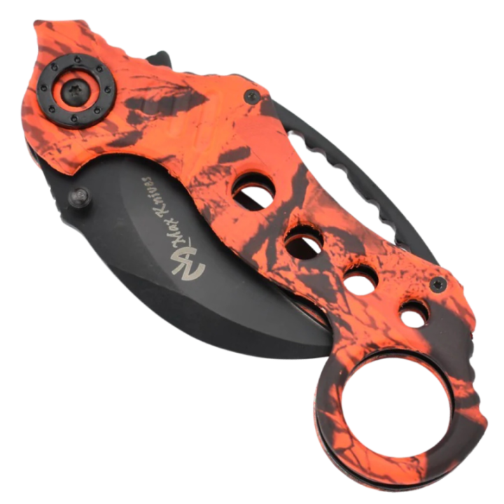 Max Knives MK108R — 440C Hawkbill Folding Knife, Red Aluminium Handle — view 3