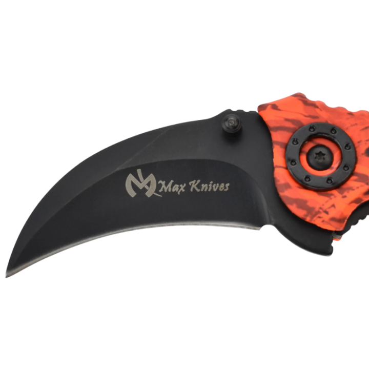 Max Knives MK108R — 440C Hawkbill Folding Knife, Red Aluminium Handle — view 4